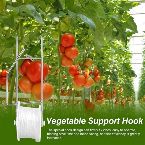 610pcs Tomato Trellis Roller Hooks Support Hooks For Tomato Plant Greenhouse Flower Vine