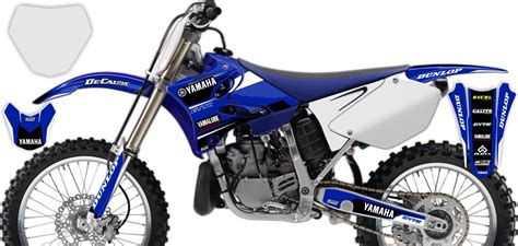 Yamaha Yz Blue Black T Number Plate Graphics Kit With Airbox