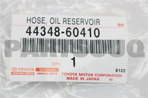 Genuine Toyota Hose Oil Reservoir To Pump No