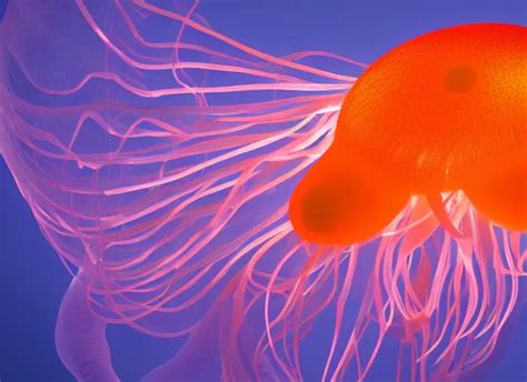 A Colossal Translucent Jelly Fish With Bioluminescent Stable