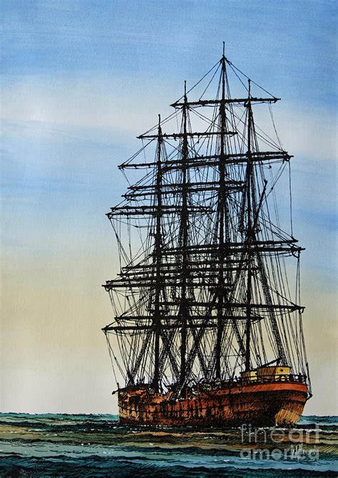 Tall Ship Beauty Painting by James Williamson - Pixels