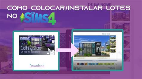 Como Colocar Instalar Lotes No THE SIMS 4 YouTube