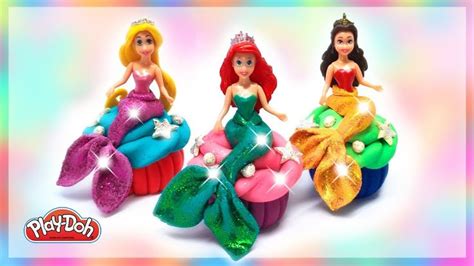 Disney Princess Play Doh Mermaid Costume Dress Up Ariel Rapunzel Belle