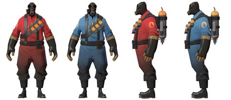 pyro front and side views | Team fortress 2, Team fortress, Tf2 pyro