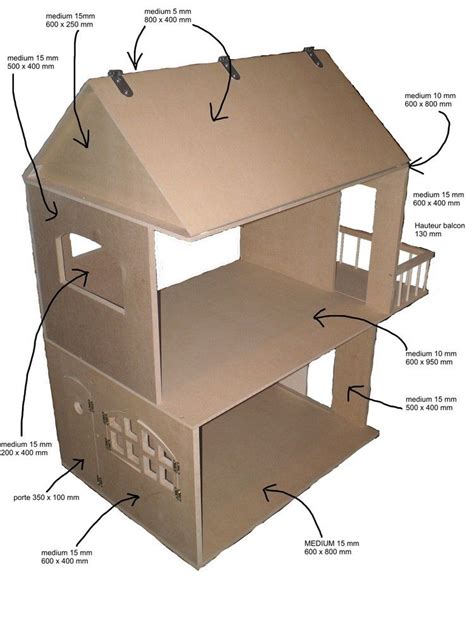 Bricobilly Maisons Barbie Doll House Plans Cardboard House Diy