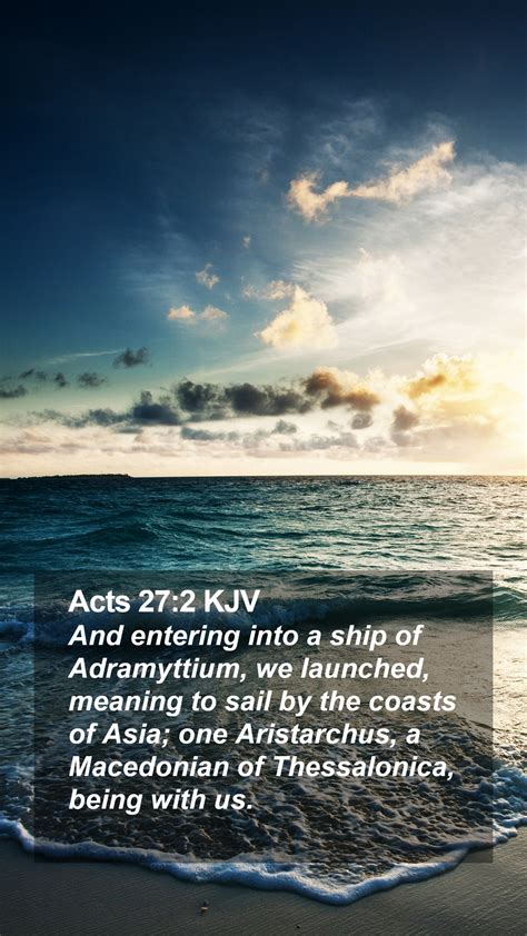 Acts 272 Kjv Mobile Phone Wallpaper And Entering Into A Ship Of