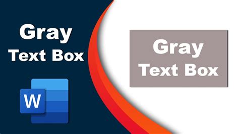 How To Insert Gray Text Box In Word Document Youtube