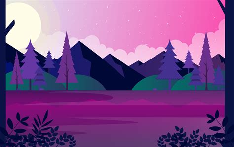 Vector Landscape illustration 516973 Vector Art at Vecteezy