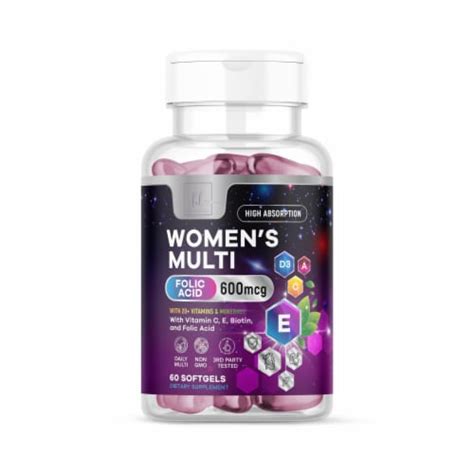 Multi Vitamins for Women - Daily Women's Multi for Energy & Immune Support - 60 Softgels, 60 ...