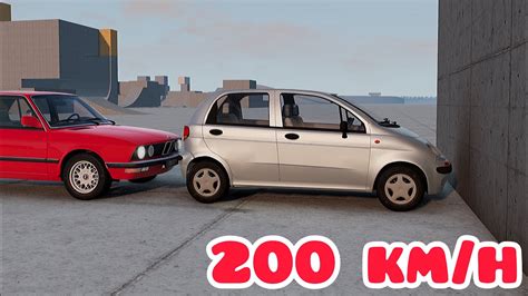 Daewoo Matiz Vs BMW 5 E28 200 Km H BeamNG Drive CRASH Test YouTube