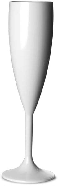 Elite Premium Polycarbonate Champagne Flute White 7oz 200ml Plastic Reusable Champagne