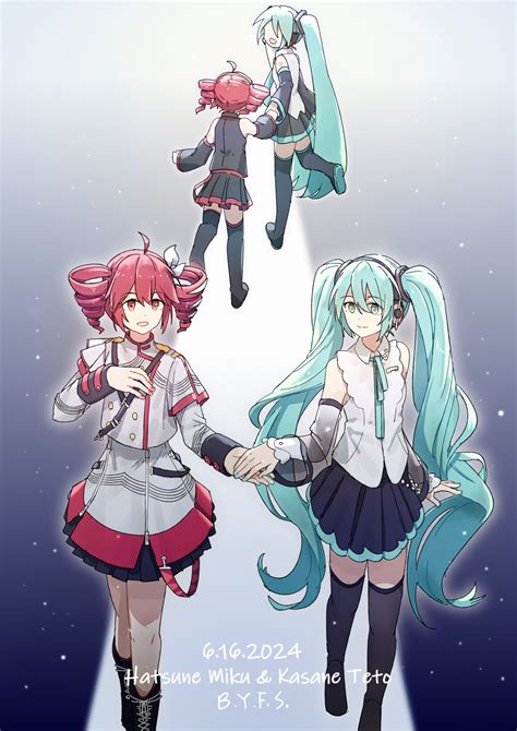 Hatsune Miku Kasane Teto And Kasane Teto Vocaloid And 2 More Drawn