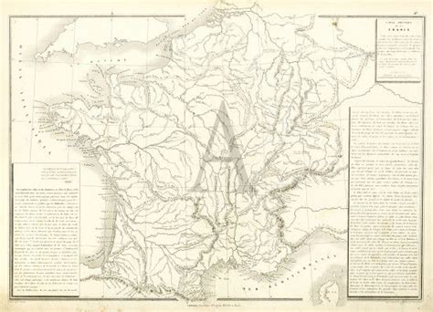 Carte Physique De La France Antique Print Map Room France Map Map