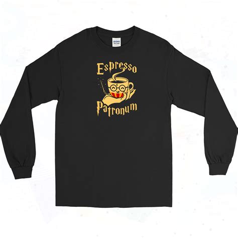 Espresso Patronum Harry Potter Long Sleeve Shirt 90sclothes