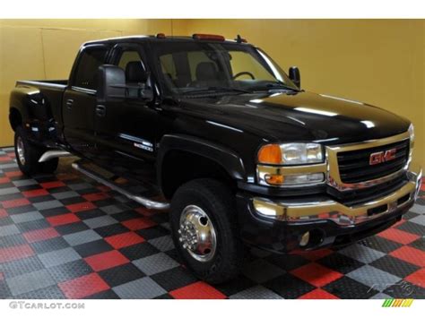 2006 Onyx Black Gmc Sierra 3500 Slt Crew Cab 4x4 Dually 48025957 Car Color