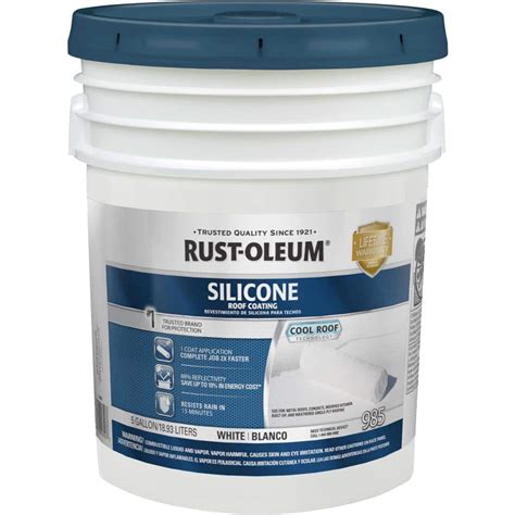 Rust Oleum 5 Gal Silicone Roof Coating 363840 The Home Depot