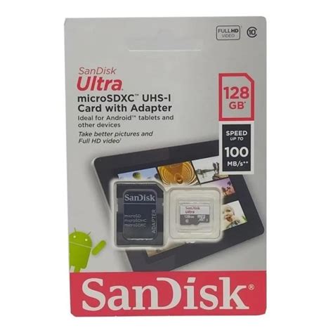 CARTAO DE MEMORIA SANDISK ULTRA MICROSDXC UHS I ADAPTADOR 128GB