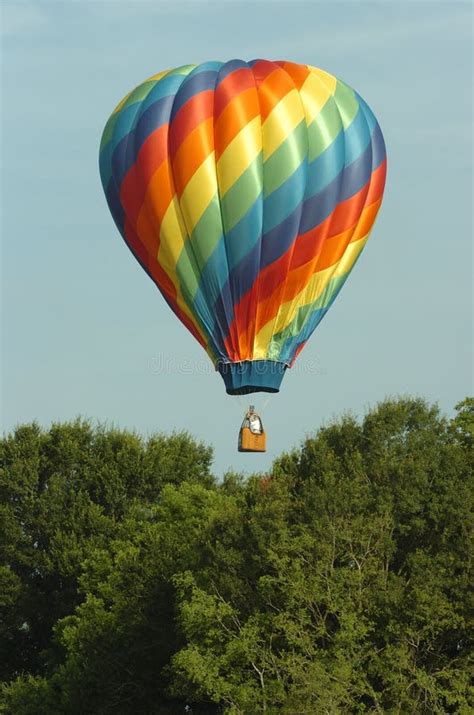Hot Air Balloon Floating Low Stock Photo Image Of Travel Float