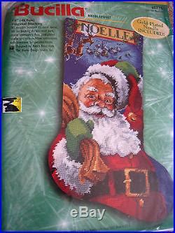 Bucilla Christmas Needlepoint Stocking Kit OVER THE ROOFTOPS 60775