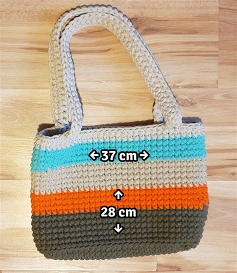 Crochet Tote Bag Knitting Bag Crochet Purse Rope Purse Skeinmadej