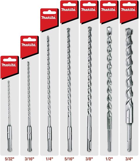 Amazon.com: Makita 7 Piece - SDS-Plus Complete Drill Bit Set for SDS+