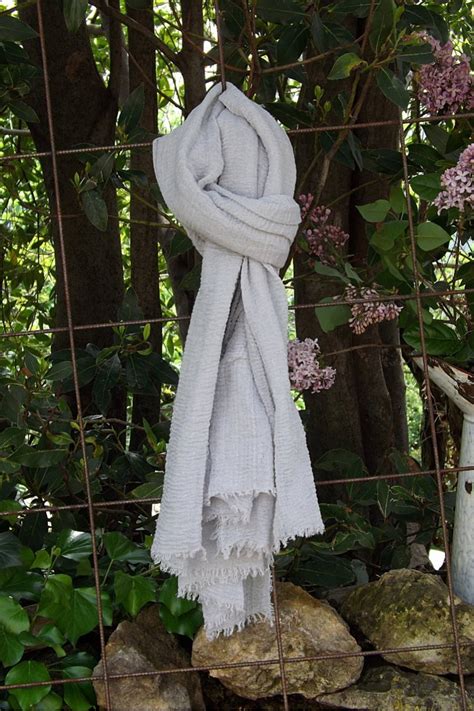 Foulard En Coton Gris