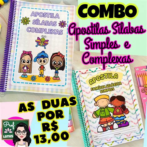 Combo Apostilas S Labas Simples E Complexas Prof Lotus Recursos