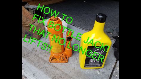 How To Refilling Bottle Jack With Jack Oil Fixing Broken Bottle Jack