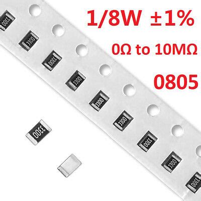 0805 SMD Chip Resistors Resistance 1 8W 1 Full Range of Values 0Ω to