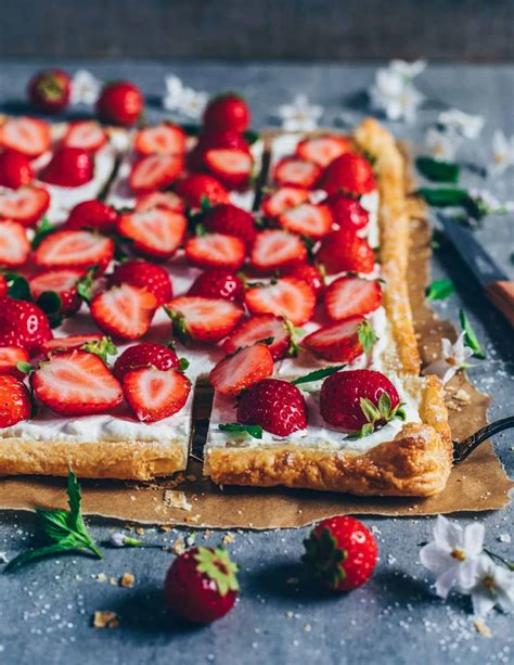 Vegan Strawberry Cream Puff Pastry Tart Bianca Zapatka Recipes