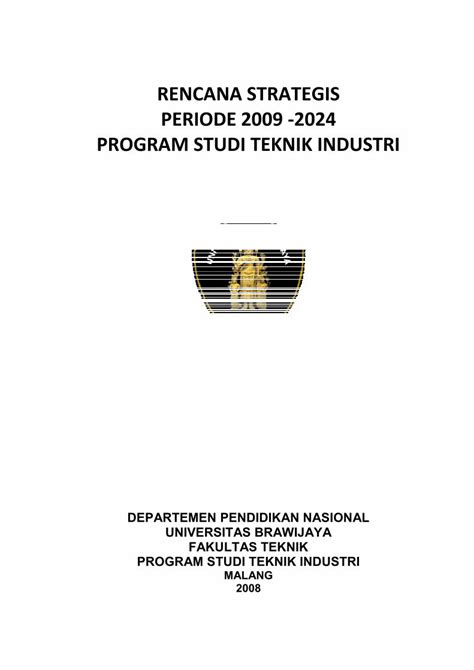 PDF RENCANA STRATEGIS PERIODE 2009 2024 PROGRAM STUDI TEKNIK