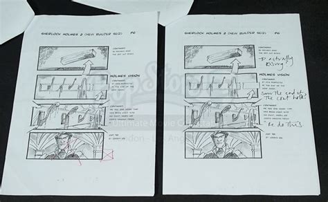 Sherlock Holmes A Game Of Shadows Original Storyboard Art By David