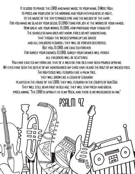 Psalms 91 100 FREE PRINTABLE PSALM ADULT COLORING PAGES Stevie