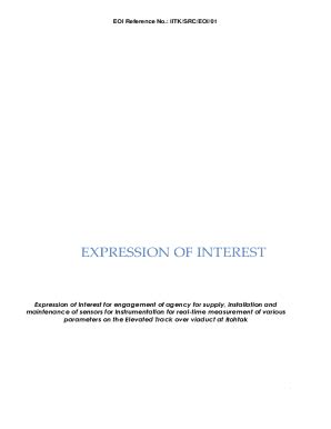 Fillable Online Expression Of Interest Eoi Iit Kanpur Fax Email