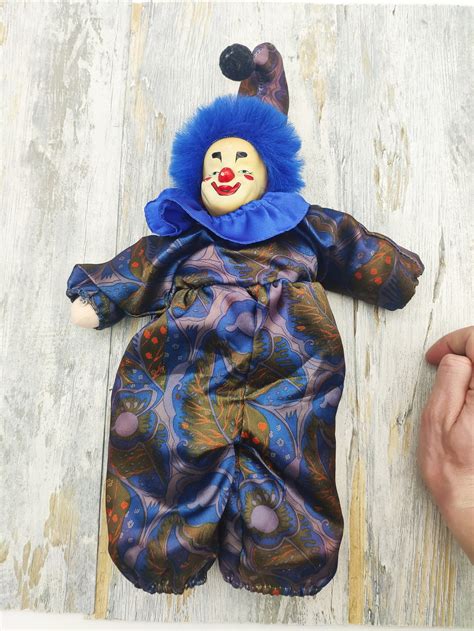 Clown Porcelain Clown Vintage Porcelain Clown Doll Soft Body Etsy