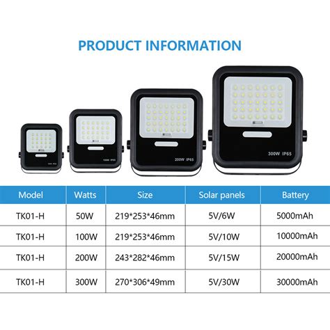 Ip Waterproof Remote Control Solar Floodlight W W W W W