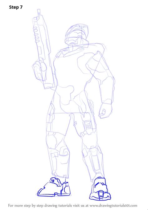 Learn How To Draw Master Chief From Halo Halo Step By Step Drawing