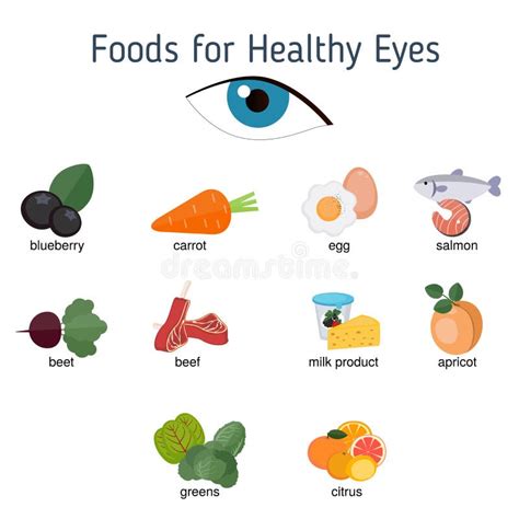 Infographics Saud Vel Dos Alimentos Dos Olhos Ilustra O Do Vetor