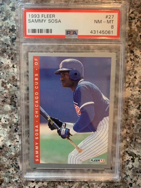 1993 FLEER BASEBALL 27 SAMMY SOSA PSA 8 KGC 25120 EBay