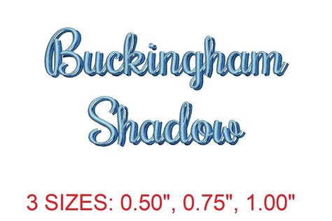 Buckingham Shadow Embroidery Font Creative Fabrica