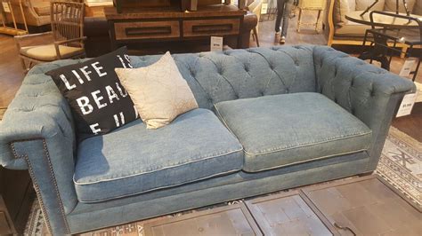 Living spaces denim couch | Denim couch, Couch, Love seat