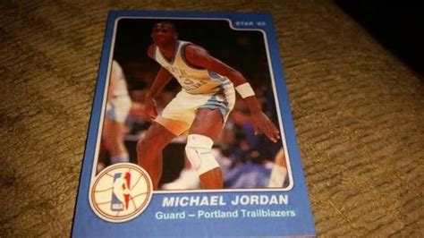 Rare Michael Jordan 1985 Star Blue ERROR Promo Rookie Card Etsy