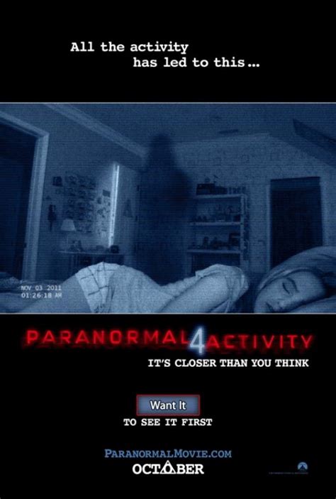 Paranormal Activity 4 Movie Poster - IMP Awards