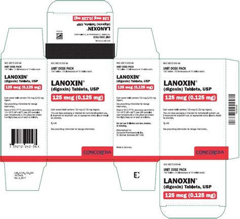 Lanoxin Tablets Fda Prescribing Information Side Effects And Uses