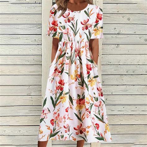 Summer Saving Clearance 2024 EAUFUM Cute Summer Dresses For Women 2024