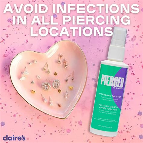 Claires 3 4 Fl Oz Standard Aftercare Ear Piercing Spray Solution Avoid Infections