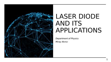 SOLUTION: Laser Diode and Its Applications - Studypool