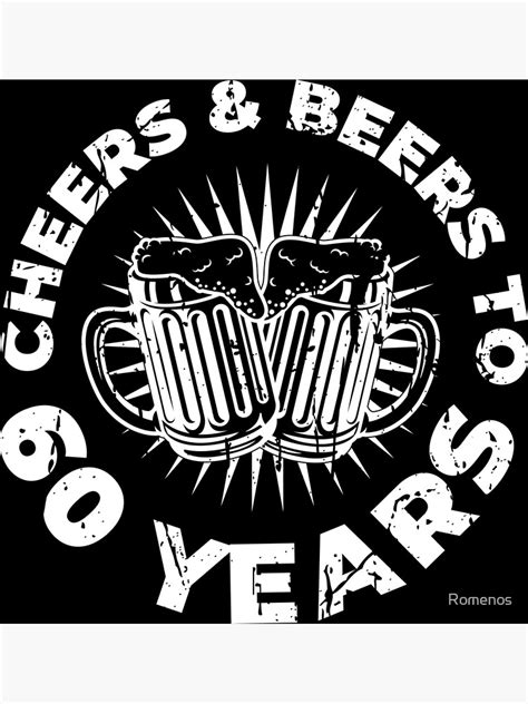 Cheers And Beers To 60 Years 60th Birthday Funny 60 Af Men Born In 1961 T Sixty Years