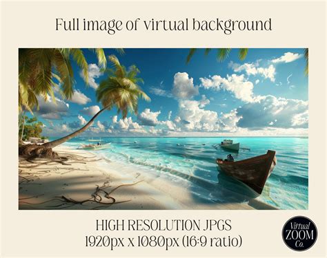 Zoom Background, Beach Zoom Background, Virtual Background, Zoom ...