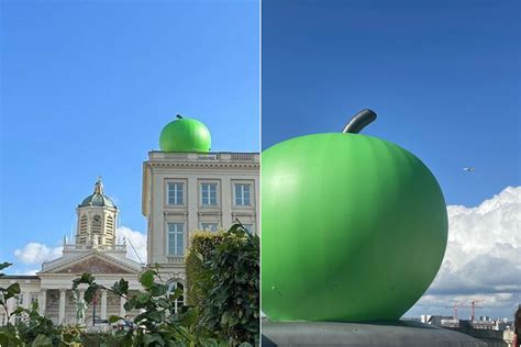 Une Pomme G Ante Sur Le Toit Du Mus E Magritte Bruxelles